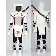 Hkostüm Casus Ninja Kız Çocuk Kostümü Lüks 11-12 Yaş Beyaz