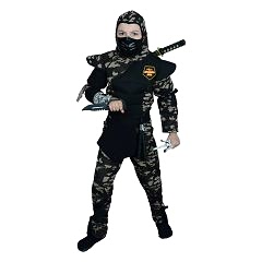 Hkostüm Askeri Komando Ninja Çocuk Kostümü 5-6 Yaş