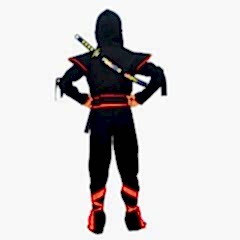 Herkese Kostüm Gizli Ninja Çocuk Kostümü Siyah Lüks 5-6 Yaş