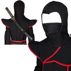 Herkese Kostüm Gizli Ninja Çocuk Kostümü Siyah Lüks 5-6 Yaş
