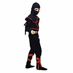 Herkese Kostüm Gizli Ninja Çocuk Kostümü Siyah Lüks 9-10 Yaş
