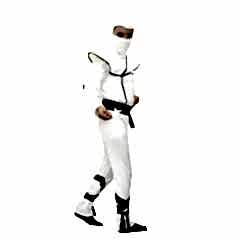 Herkese Kostüm Gizli Ninja Çocuk Kostümü Beyaz Lüks 3-4 Yaş