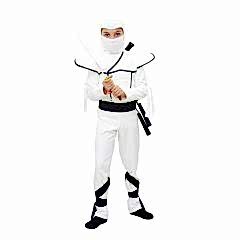 Herkese Kostüm Gizli Ninja Çocuk Kostümü Beyaz Lüks 7-8 Yaş