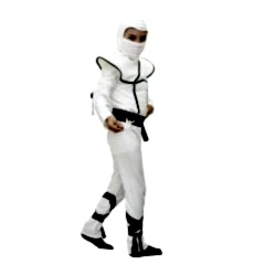 Herkese Kostüm Gizli Ninja Çocuk Kostümü Beyaz Lüks 9-10 Yaş