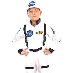 Herkese Kostüm Astronot Çocuk Meslek Kostümü Beyaz 3-4 Yaş