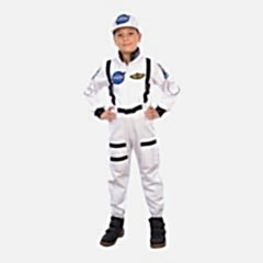 Herkese Kostüm Astronot Çocuk Meslek Kostümü Beyaz 3-4 Yaş