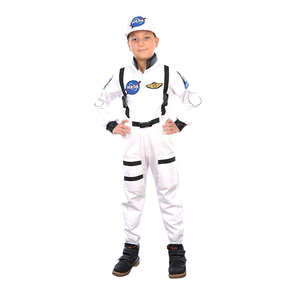 Herkese Kostüm Astronot Çocuk Meslek Kostümü Beyaz 5-6 Yaş