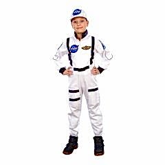 Herkese Kostüm Astronot Çocuk Meslek Kostümü Beyaz 5-6 Yaş